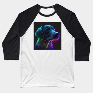 Dog Neon Art 3 Baseball T-Shirt